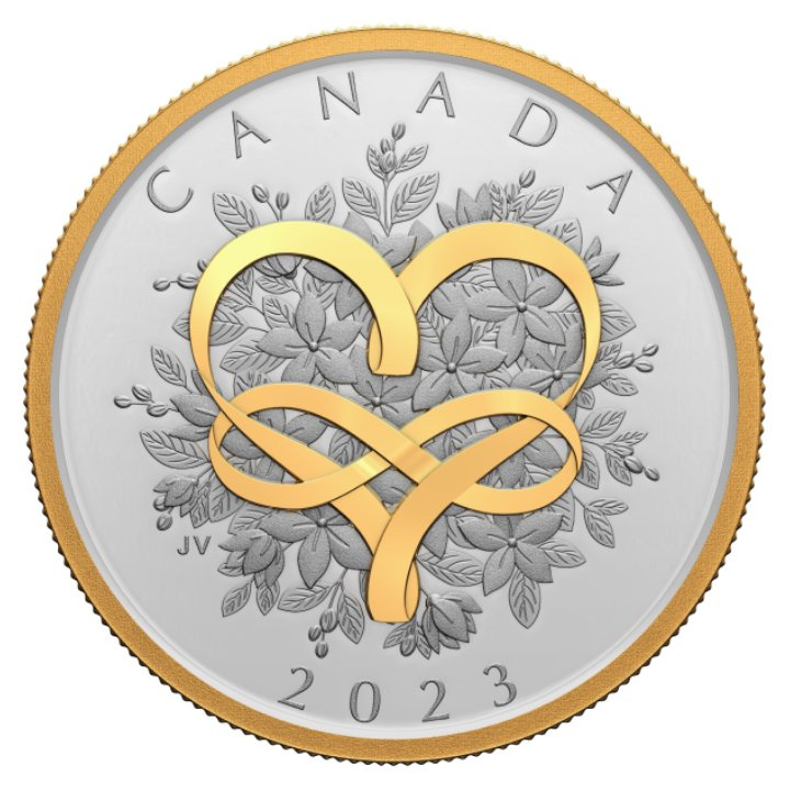 Canada: Celebrate Love $20 Argento placcato oro 2023 Proof