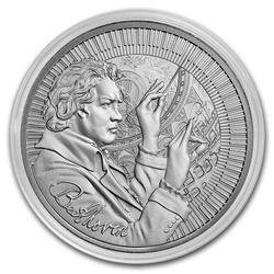 Niue: Az inspiráció ikonjai – Beethoven 1 uncia ezüst 2024 Proof