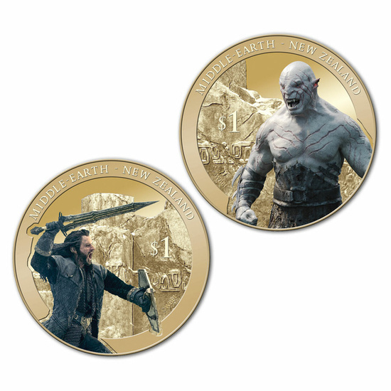 2 színes érme szett A hobbit: Az öt sereg csatája