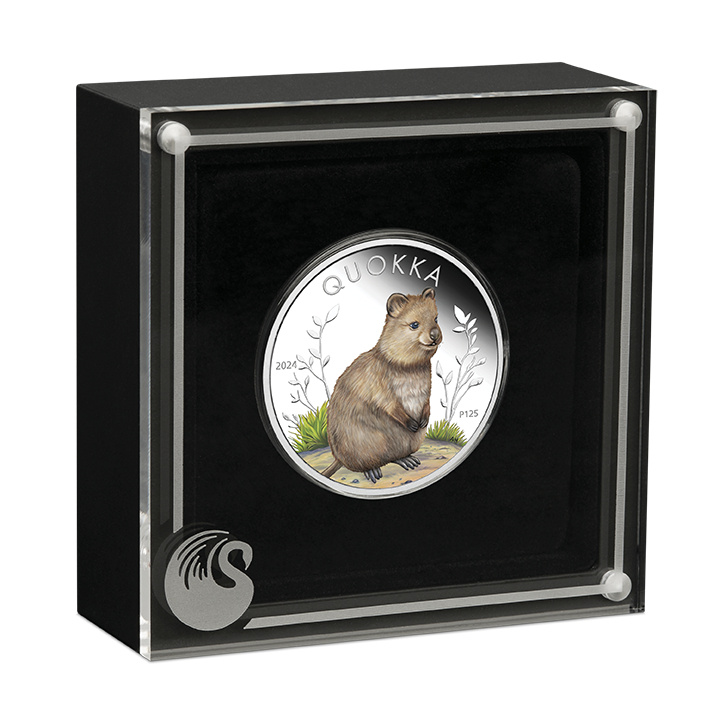 Quokka coloured 1 oz Silver 2024 Proof