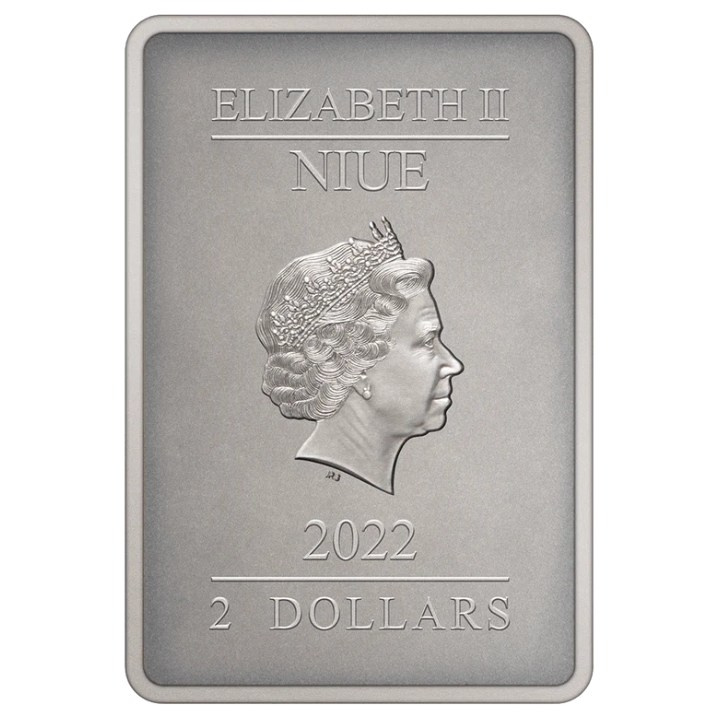 Niue: Star Wars The Mandalorian - Grogu coloured 1 oz Silber 2022 Antiqued Finish