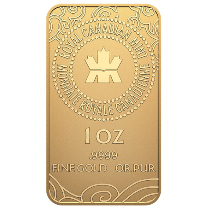 Lingot Monnaie royale canadienne Année lunaire du Serpent 1 oz or 2025