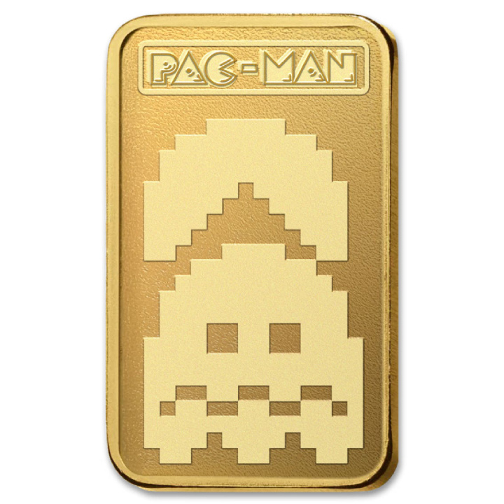 Sztabka PAC-MAN 45. rocznica 1 gram Złota 2025