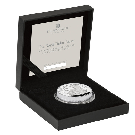 The Royal Tudor Beasts: Seymour Panther 2 uncje Srebra 2022 Proof