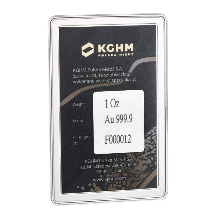 KGHM 1 oz Gold Bar
