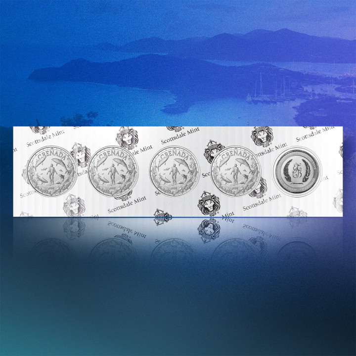 Grenada: Shark Diver 1 oz Silver 2024 Prooflike