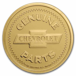 Logo Genuino Chevrolet Piezas (1934-1940) 1 oz Oro Certipack