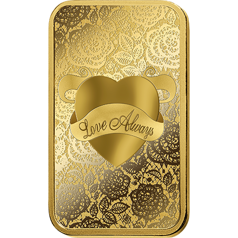 5 gram Goldbarren Pamp Suisse Love Always