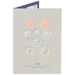 Set di 8 monete in rame-nichel Regno Unito Definitive 2024