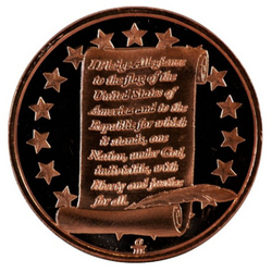 Pledge of Allegiance 1 oz Copper Round