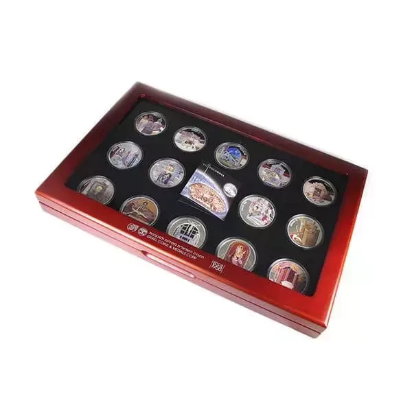 Via Dolorosa - 14 Coloured Coin Set 1 oz Silber 2016 Prooflike