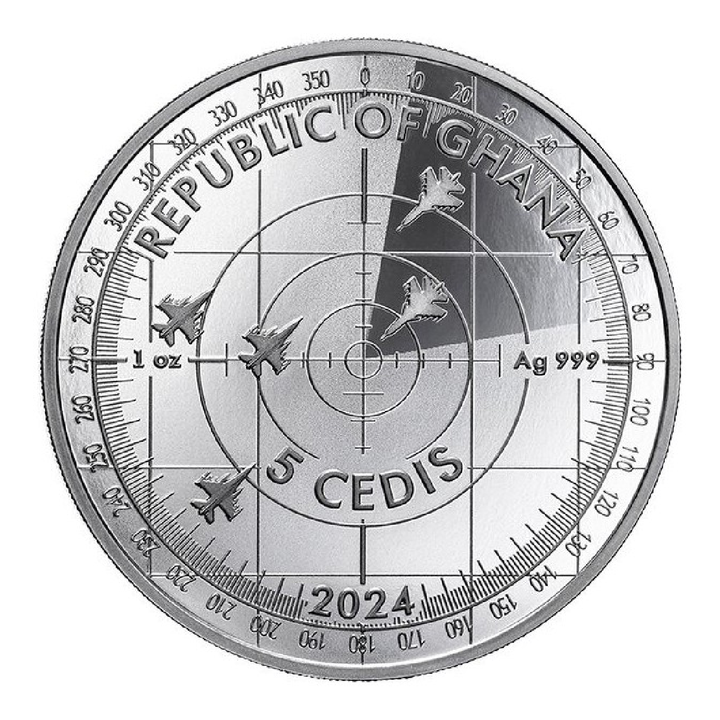 Ghana Ukrainian Falcons 1 oz argint 2024 Proof