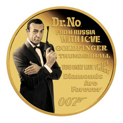 Tuvalu: James Bond Legacy 1a emissione - Sean Connery colorato 1/4 di oncia d'oro 2022 Proof