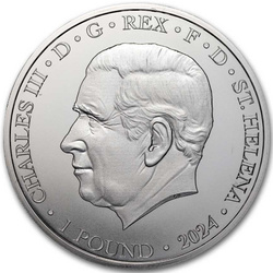 St Helena: Goddesses - Cybele and the Lions 1 uncja Srebra 2024