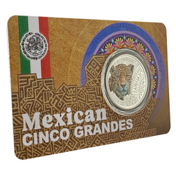 Monedă din Argint Mexican Cinco Grandes - Jaguar 1/4 oz Argint 2026 Proof