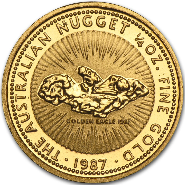 Australian Nugget 1/4 uncji Złota 1987
