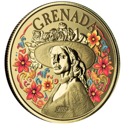 Grenada: La Diablesse kolorowany 1 uncja Złota 2023 Proof