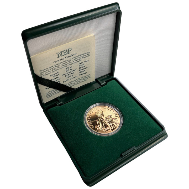 Pierwszy Rząd Wielkiej Przemiany 200 zł Złoto 2009 Proof
