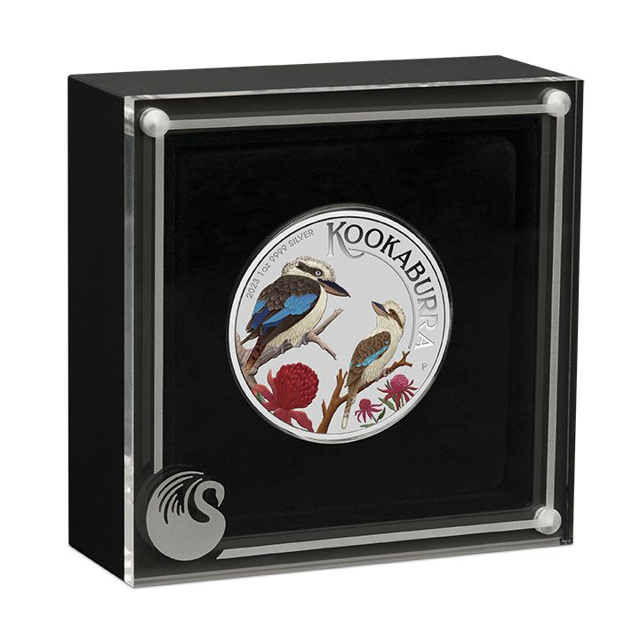 Kookaburra kolorowana 1 uncja Srebra 2023 (World Money Fair)