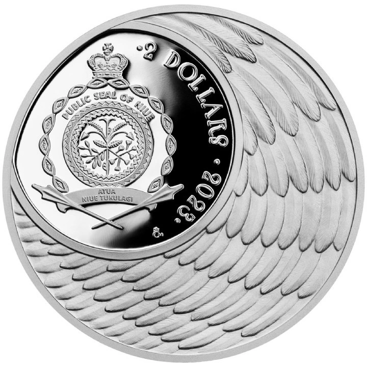Niue : Crystal Coin - Angel 2 Argent 2023 Proof