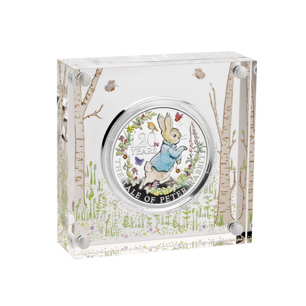 Peter Rabbit coloré 1 once d'argent 2022 Proof