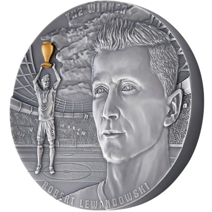 Niue Sieger – Robert Lewandowski Der Weg zu den Träumen 1000 g Silber 2022 High Relief