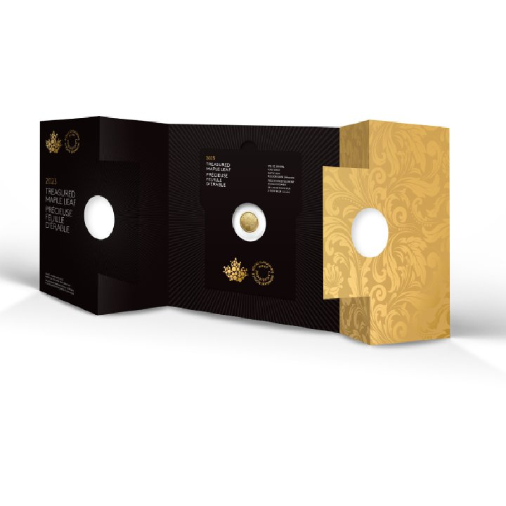 Foglia d'acero canadese Treasured 1/10 oncia d'oro 2023