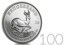 Krugerrand 1 Uncja Srebra 2020 PAKIET 100 SZTUK