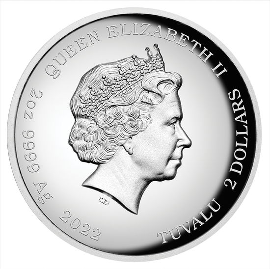 Tuvalu: Bart Simpson 2 once d'argento 2022 Proof High Relief