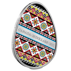 Pysanka coloured Silver Coin 2022 Proof