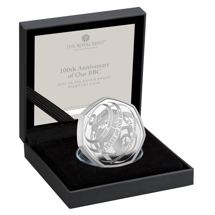 100th Anniversary of our BBC Silber 2022 Proof Piedfort Coin