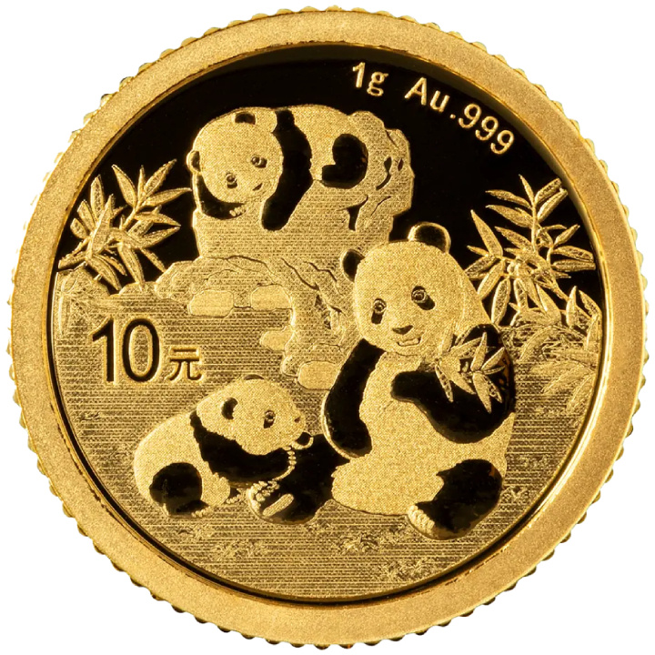 Panda cinese 1 grammo d'oro 2025