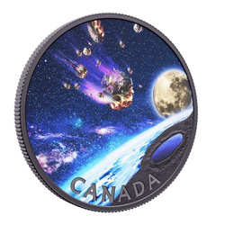 Kanada: Pingualuit Crater – Crystal Eye of Nunavik 50 $ barevná stříbrná mince 2023 Proof