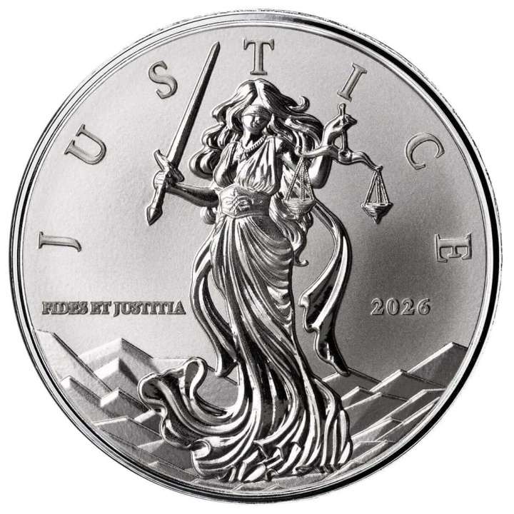 Silver Coin Scottsdale Mint: Lady Justice 1 oz Silver 2026