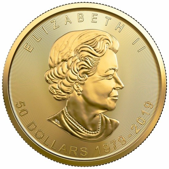 Kanadyjski Liść Klonowy 1 uncja Złota 2019 ( 40 rocznica)