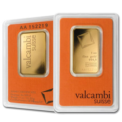 Lingot d'or Valcambi LBMA 1 once