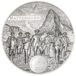 Switzerland: The Matterhorn 2000 gram Silber 2025 Proof