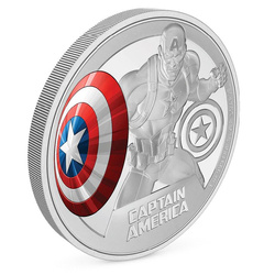 Niue: Marvel – Captain America barevná 1 unce stříbra 2023 Proof