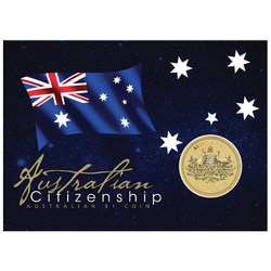 Monedă din cupronichel Perth Mint Australia Australian Citizenship 1 dolar 2027 în card