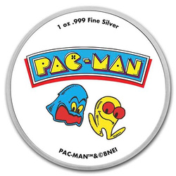PAC-MAN Arcade Cabinet barevný 1 unce stříbra
