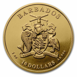 Barbados: Seepferdchen 1 oz Gold 2022