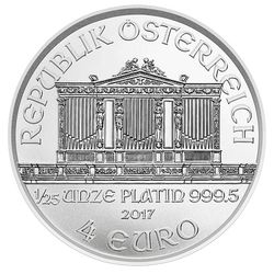 Vídeňský filharmonik 1/25 unce platiny