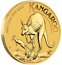 Australský klokan 1/2 unce zlata 2022