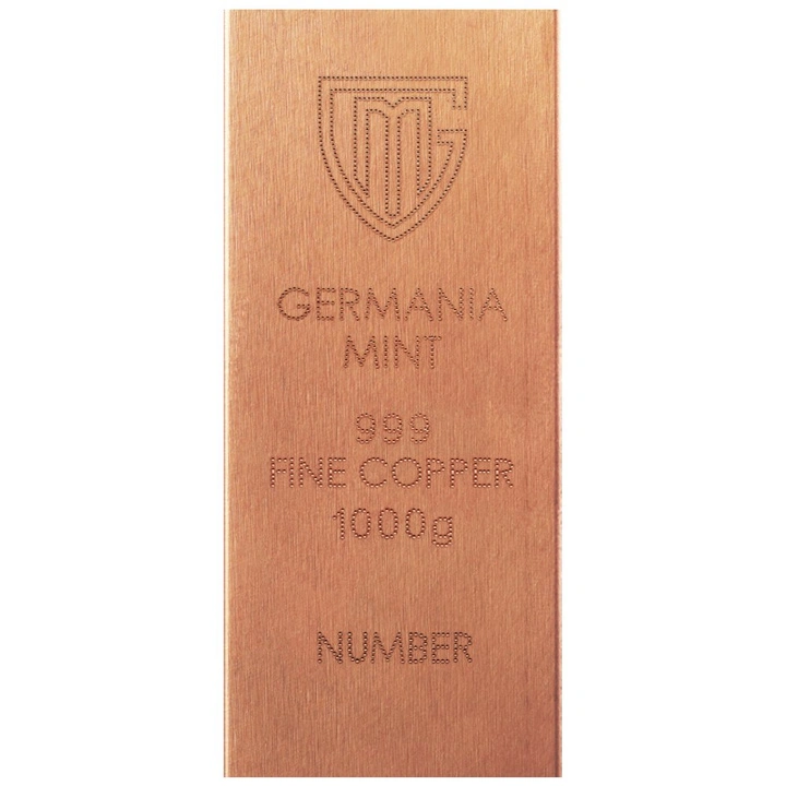 Set de lingouri din cupru Germania Mint 5 x 1000 g cupru