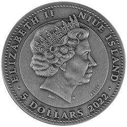 Niue Înecat colorat 2 oz argint 2022 High Relief Antiqued Coin