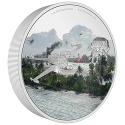 Niue: Star Wars - Battle Scenes of Scarif kolorowany 3 uncje Srebra 2022 Proof