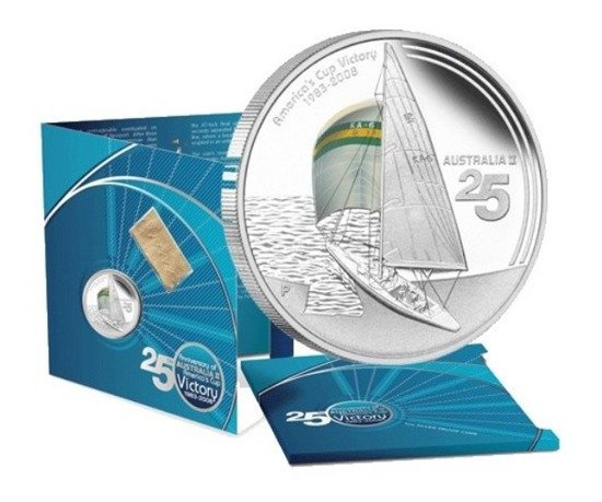 25. výročí vítězství Austrálie v America's Cup 1 unce stříbra 2008 Proof