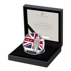 75 Years of the Windrush Generation 50p coloured Silver 2023 Proof Piedfort