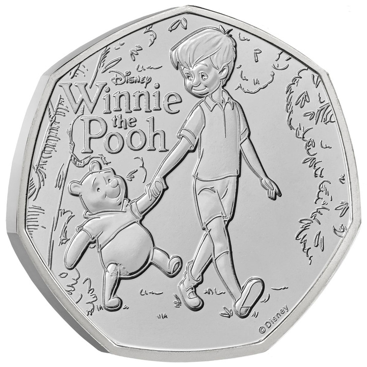 Pièce en cuivre-nickel 100 ans de Winnie l’Ourson – Loyauté 50p 2026