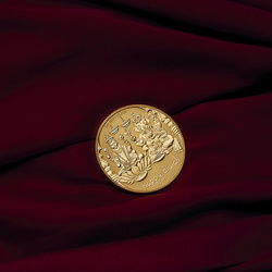 Medallón Diwali bañado en oro 1 oz Plata 2023